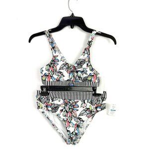 Splendid Girl’s Floral Two Piece Bikini Set Size 16